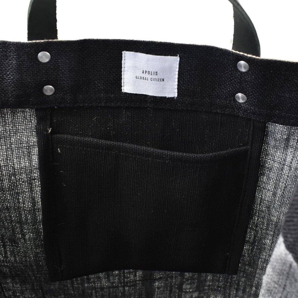 Apolis Market Bag Black Palm Tree BS Tote Bag - Picture 12 of 12